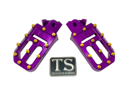 Titanium Surron Custom Foot Pegs | Surron-Style Light E-Moto