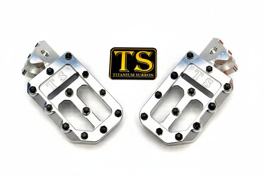 Titanium Surron Custom Foot Pegs | Surron-Style Light E-Moto