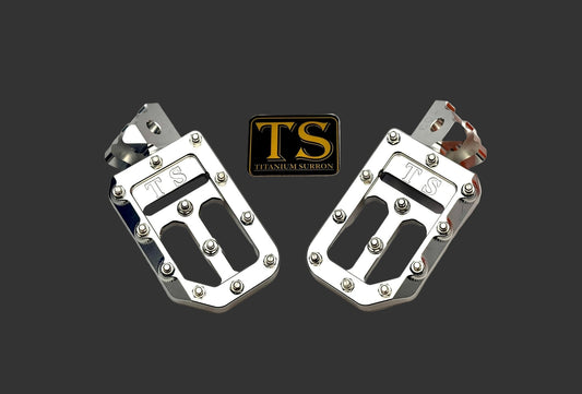Titanium Surron Custom Foot Pegs | Surron-Style Light E-Moto
