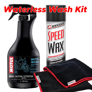 Motul & maxima Waterless Wash Kit | Full Cleaning + Detailing Kit | For E-Moto & E-Scooter Riders