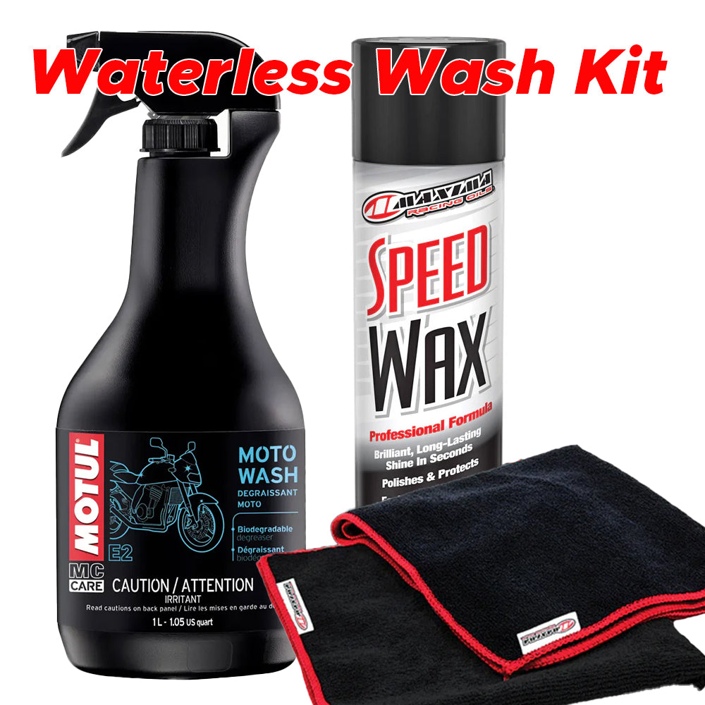 Motul & maxima Waterless Wash Kit | Full Cleaning + Detailing Kit | For E-Moto & E-Scooter Riders