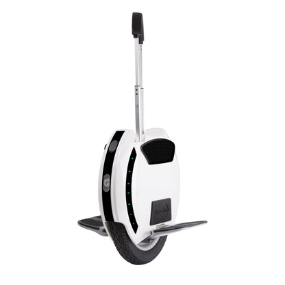 king song kingsong 14d picture from front with telescopic handle extended white electric unicycle euc
